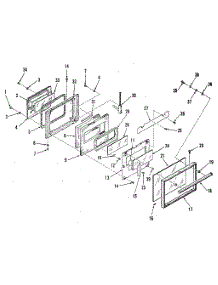 Oven Door Section parts for Kenmore Range 278.4298892 (2784298892, 278 4298892) from AppliancePartsPros.com