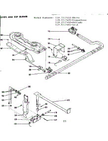 Oven And Top Burner parts for Kenmore Range 119.7217420 (1197217420, 119 7217420) from AppliancePartsPros.com