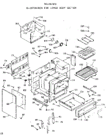 Lower Body Section parts for Kenmore Range 103.9857810 (1039857810, 103 9857810) from AppliancePartsPros.com