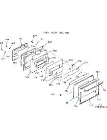 Oven Door Section parts for Kenmore Range 103.9857810 (1039857810, 103 9857810) from AppliancePartsPros.com