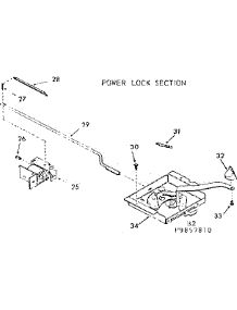 Power Lock Section parts for Kenmore Range 103.9857810 (1039857810, 103 9857810) from AppliancePartsPros.com