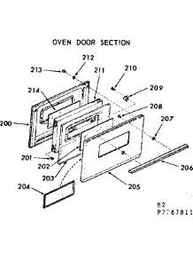 Oven Door Section parts for Kenmore Range 103.7267811 (1037267811, 103 7267811) from AppliancePartsPros.com