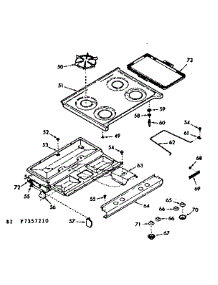 Main Top Section parts for Kenmore Range 103.7357220 (1037357220, 103 7357220) from AppliancePartsPros.com