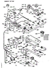 Burner Section parts for Kenmore Range 103.7357220 (1037357220, 103 7357220) from AppliancePartsPros.com