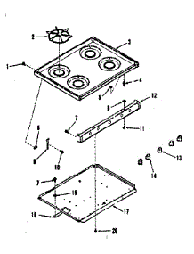 Main Top Section parts for Kenmore Range 911.7138610 (9117138610, 911 7138610) from AppliancePartsPros.com