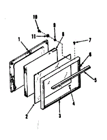 Oven Door Section parts for Kenmore Range 911.7138610 (9117138610, 911 7138610) from AppliancePartsPros.com