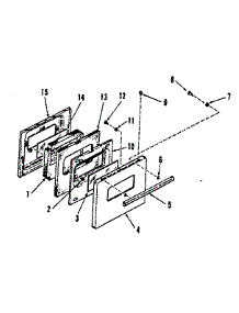Oven Door Section parts for Kenmore Range 278.4018810 (2784018810, 278 4018810) from AppliancePartsPros.com