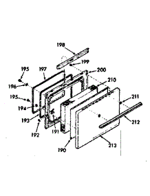 Oven Door Section parts for Kenmore Range 103.9337241 (1039337241, 103 9337241) from AppliancePartsPros.com