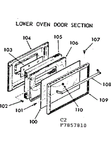 Lower Oven Door Section parts for Kenmore Range 103.7857810 (1037857810, 103 7857810) from AppliancePartsPros.com