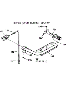 Upper Oven Burner Section parts for Kenmore Range 103.7857810 (1037857810, 103 7857810) from AppliancePartsPros.com
