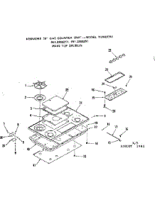 Main Top Section parts for Kenmore Range 911.3368211 (9113368211, 911 3368211) from AppliancePartsPros.com