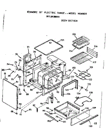 Body Section parts for Kenmore Range 911.9138011 (9119138011, 911 9138011) from AppliancePartsPros.com