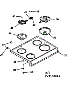 Main Top Section parts for Kenmore Range 911.9138011 (9119138011, 911 9138011) from AppliancePartsPros.com