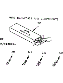 Wire Harnesses And Components parts for Kenmore Range 911.9138011 (9119138011, 911 9138011) from AppliancePartsPros.com