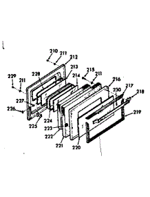 Oven Door Section parts for Kenmore Range 103.9177222 (1039177222, 103 9177222) from AppliancePartsPros.com