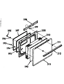 Oven Door Section parts for Kenmore Range 103.9337320 (1039337320, 103 9337320) from AppliancePartsPros.com