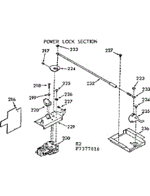 Power Lock Section parts for Kenmore Range 103.7377810 (1037377810, 103 7377810) from AppliancePartsPros.com