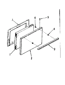Oven Door Section For Model Number 911.7108710 parts for Kenmore Range 911.7128710 (9117128710, 911 7128710) from AppliancePartsPros.com
