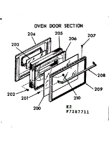 Oven Door Section parts for Kenmore Range 103.7287711 (1037287711, 103 7287711) from AppliancePartsPros.com
