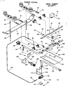 Burner Section parts for Kenmore Range 103.7287711 (1037287711, 103 7287711) from AppliancePartsPros.com
