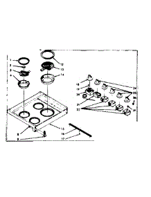 Main Top Section parts for Kenmore Range 103.9326861 (1039326861, 103 9326861) from AppliancePartsPros.com