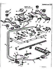 Burner Section parts for Kenmore Range 103.7544410 (1037544410, 103 7544410) from AppliancePartsPros.com