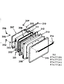 Oven Door Section parts for Kenmore Range 103.7477101 (1037477101, 103 7477101) from AppliancePartsPros.com
