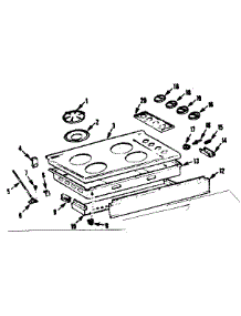 Main Top Section parts for Kenmore Range 103.7886665 (1037886665, 103 7886665) from AppliancePartsPros.com
