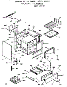 Body Section parts for Kenmore Range 911.7157810 (9117157810, 911 7157810) from AppliancePartsPros.com