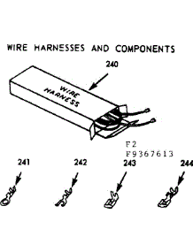 Wire Harnesses And Components parts for Kenmore Range 103.9367613 (1039367613, 103 9367613) from AppliancePartsPros.com