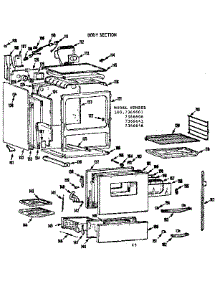 Body Section parts for Kenmore Range 103.7366646 (1037366646, 103 7366646) from AppliancePartsPros.com