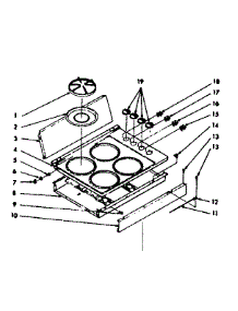Main Top Section parts for Kenmore Range 103.7706740 (1037706740, 103 7706740) from AppliancePartsPros.com
