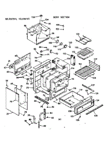 Body Section parts for Kenmore Range 103.9387811 (1039387811, 103 9387811) from AppliancePartsPros.com
