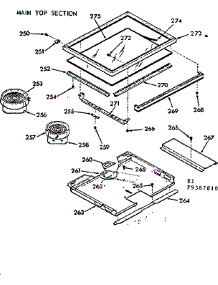 Main Top Section parts for Kenmore Range 103.9387811 (1039387811, 103 9387811) from AppliancePartsPros.com