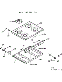 Main Top Section parts for Kenmore Range 911.7147810 (9117147810, 911 7147810) from AppliancePartsPros.com
