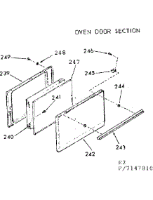 Oven Door Section parts for Kenmore Range 911.7147810 (9117147810, 911 7147810) from AppliancePartsPros.com