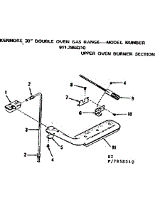 Upper Oven Burner Section parts for Kenmore Range 911.7858310 (9117858310, 911 7858310) from AppliancePartsPros.com