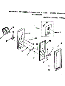 Oven Control Panel parts for Kenmore Range 911.7858310 (9117858310, 911 7858310) from AppliancePartsPros.com