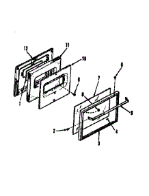 Oven Door Section parts for Kenmore Range 911.3638690 (9113638690, 911 3638690) from AppliancePartsPros.com