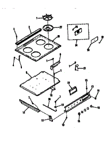 Main Top Section parts for Kenmore Range 911.3638690 (9113638690, 911 3638690) from AppliancePartsPros.com