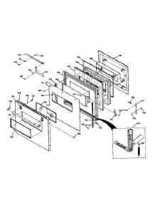 Upper Porcelain Door parts for Kenmore Range 850.4287520 (8504287520, 850 4287520) from AppliancePartsPros.com