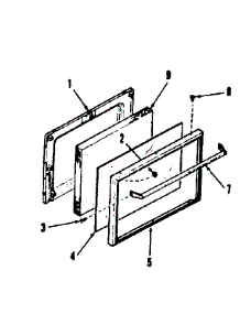 Oven Door Section parts for Kenmore Range 911.7188610 (9117188610, 911 7188610) from AppliancePartsPros.com