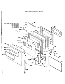 Upper Porcelain Door Section parts for Kenmore Range 850.4277001 (8504277001, 850 4277001) from AppliancePartsPros.com