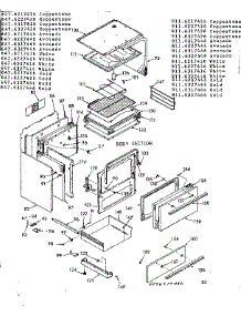 Body Section parts for Kenmore Range 911.6327466 (9116327466, 911 6327466) from AppliancePartsPros.com