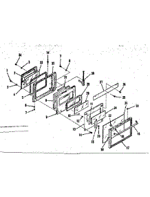 Oven Door Section parts for Kenmore Range 278.4418790 (2784418790, 278 4418790) from AppliancePartsPros.com