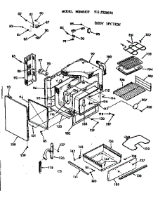 Body Section parts for Kenmore Range 911.9328010 (9119328010, 911 9328010) from AppliancePartsPros.com