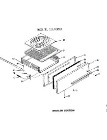 Broiler Section parts for Kenmore Range 119.7498310 (1197498310, 119 7498310) from AppliancePartsPros.com