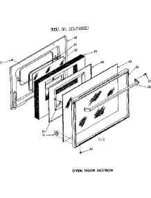 Oven Door Section parts for Kenmore Range 119.7498310 (1197498310, 119 7498310) from AppliancePartsPros.com