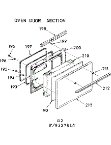 Oven Door Section parts for Kenmore Range 103.9327610 (1039327610, 103 9327610) from AppliancePartsPros.com