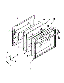 Oven Door Section parts for Kenmore Range 278.3218591 (2783218591, 278 3218591) from AppliancePartsPros.com